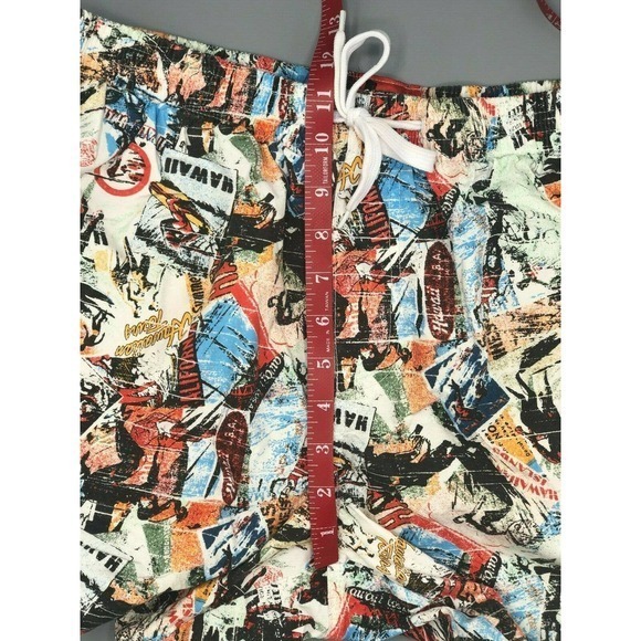 Boardshorts 14'' Length Surfer Hawaiian Size 30 in - Picture 6 of 10